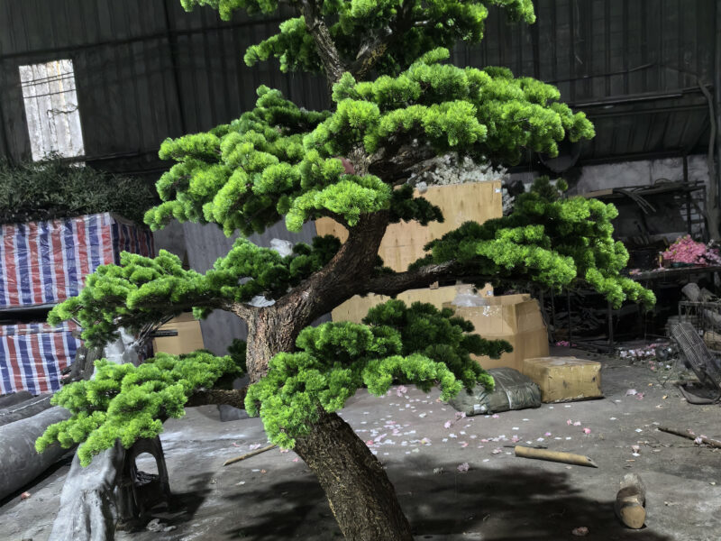 Custom 2.5-meter artificial pine tree for a design firm in Germany