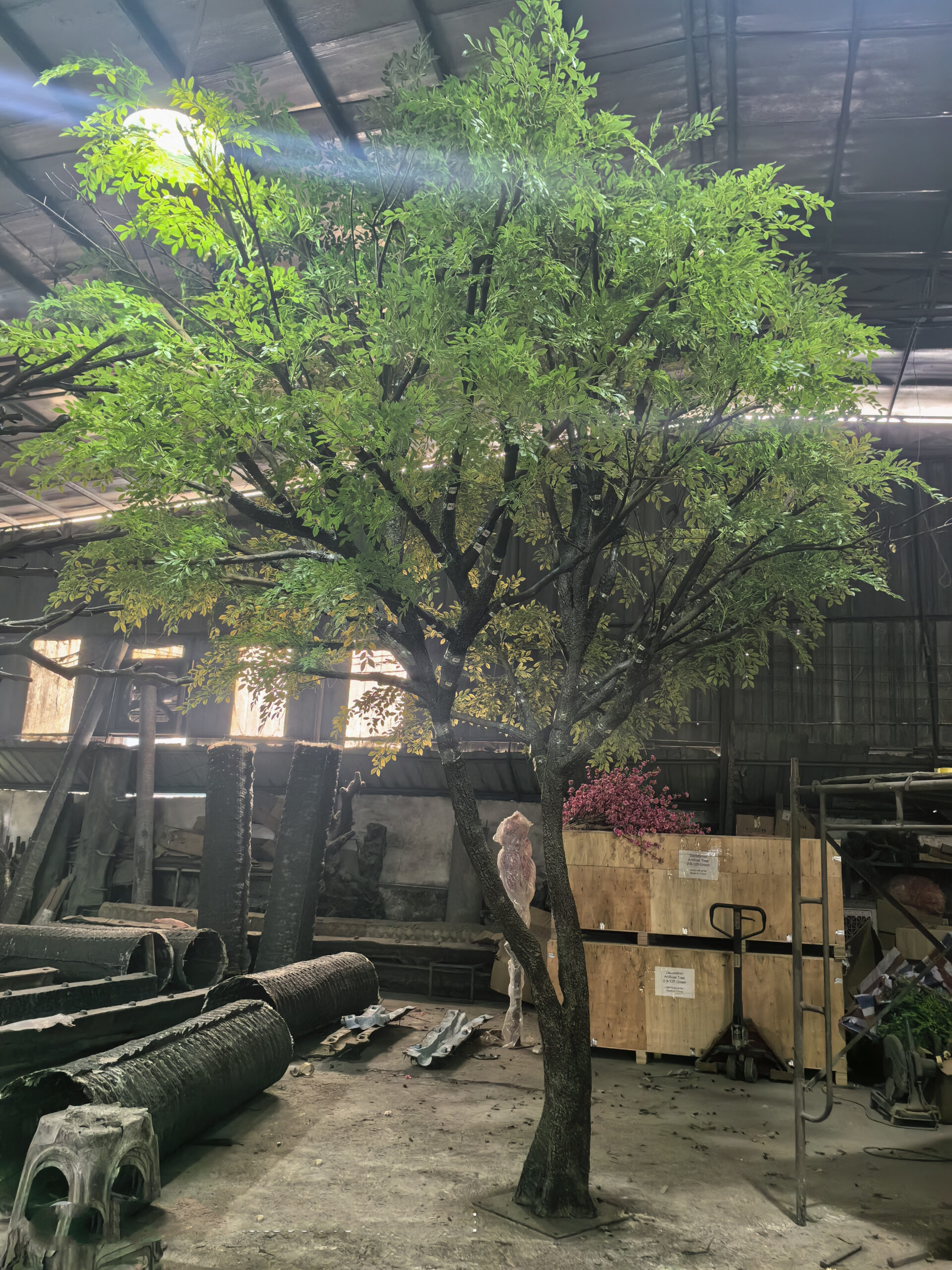 Custom 4.65-meter artificial banyan tree for a cafe in Manila