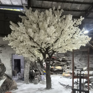 4-meter white artificial cherry blossom tree for event use in Florida